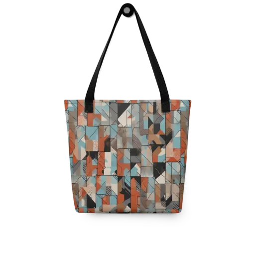 Copper Geometry on a Tote Bag