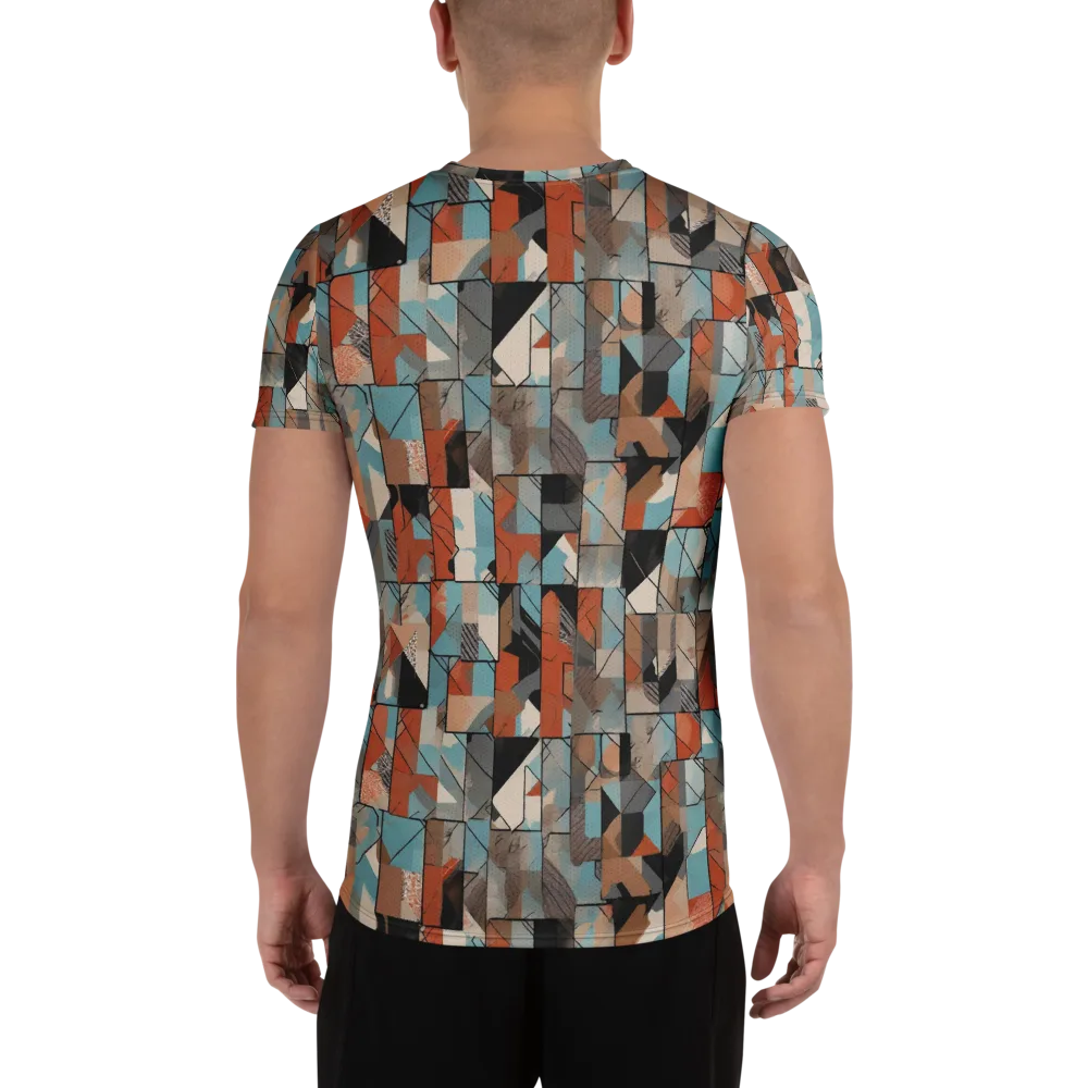 Copper Geometry on Men's Athletic T-Shirt — Back