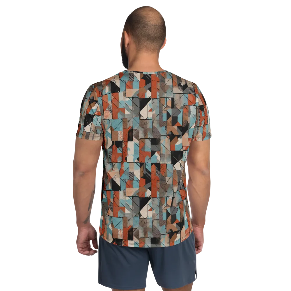 Copper Geometry on Men's Athletic T-Shirt — Back