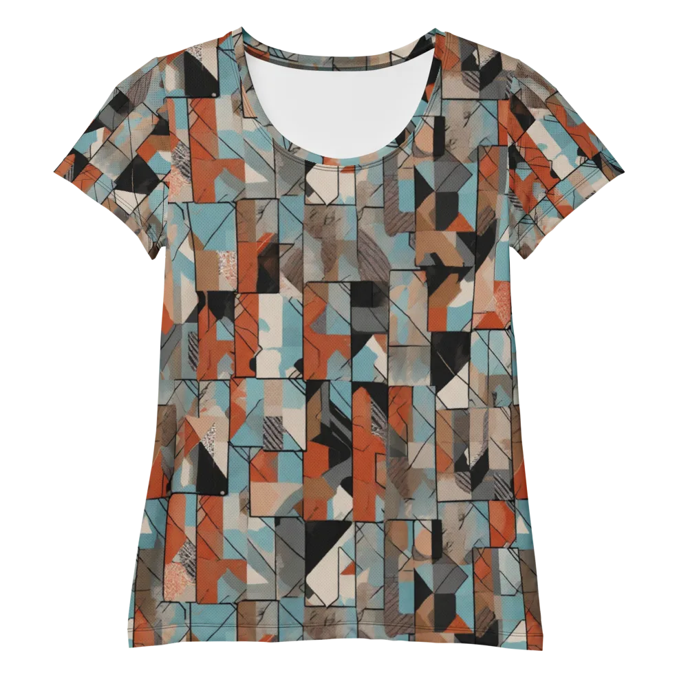 Copper Geometry on Women's Athletic T-Shirt — Front