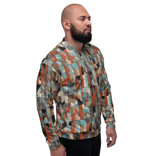 Copper Geometry on a Bomber Jacket