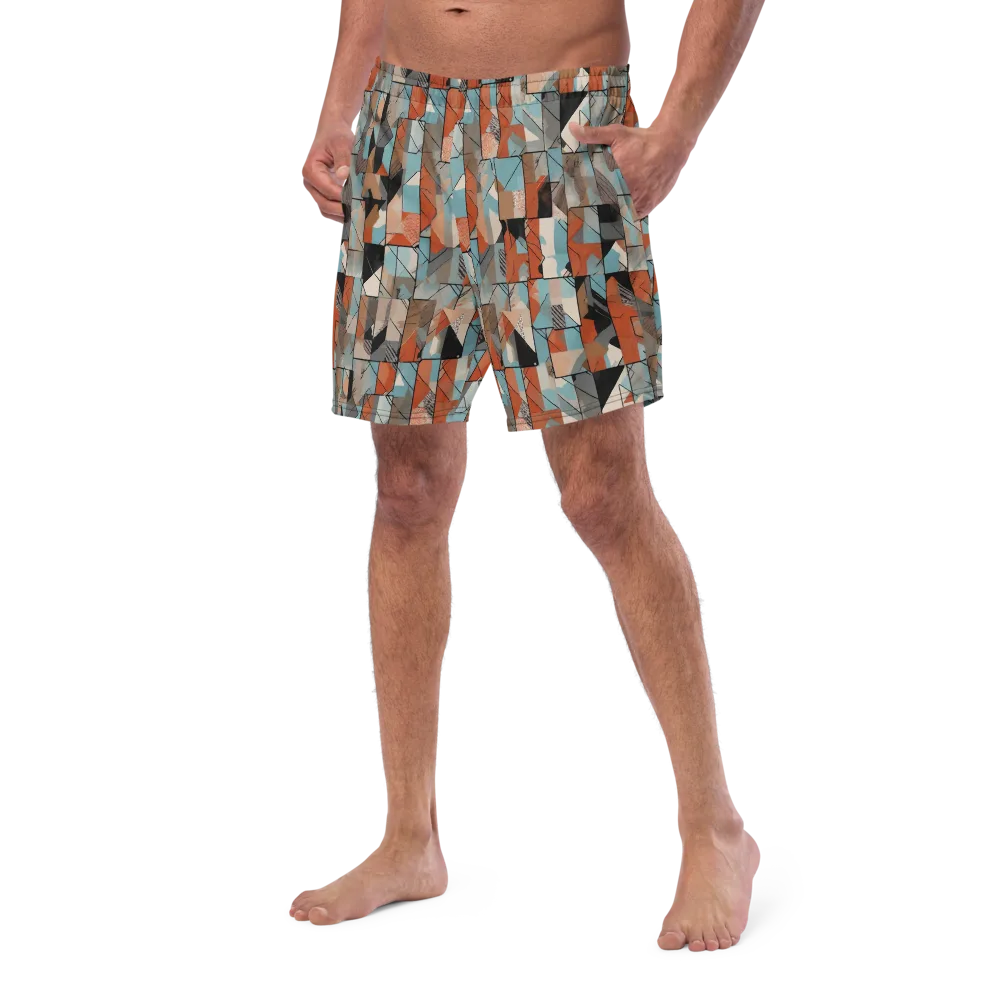 Copper Geometry on Swim Trunks — Left Front