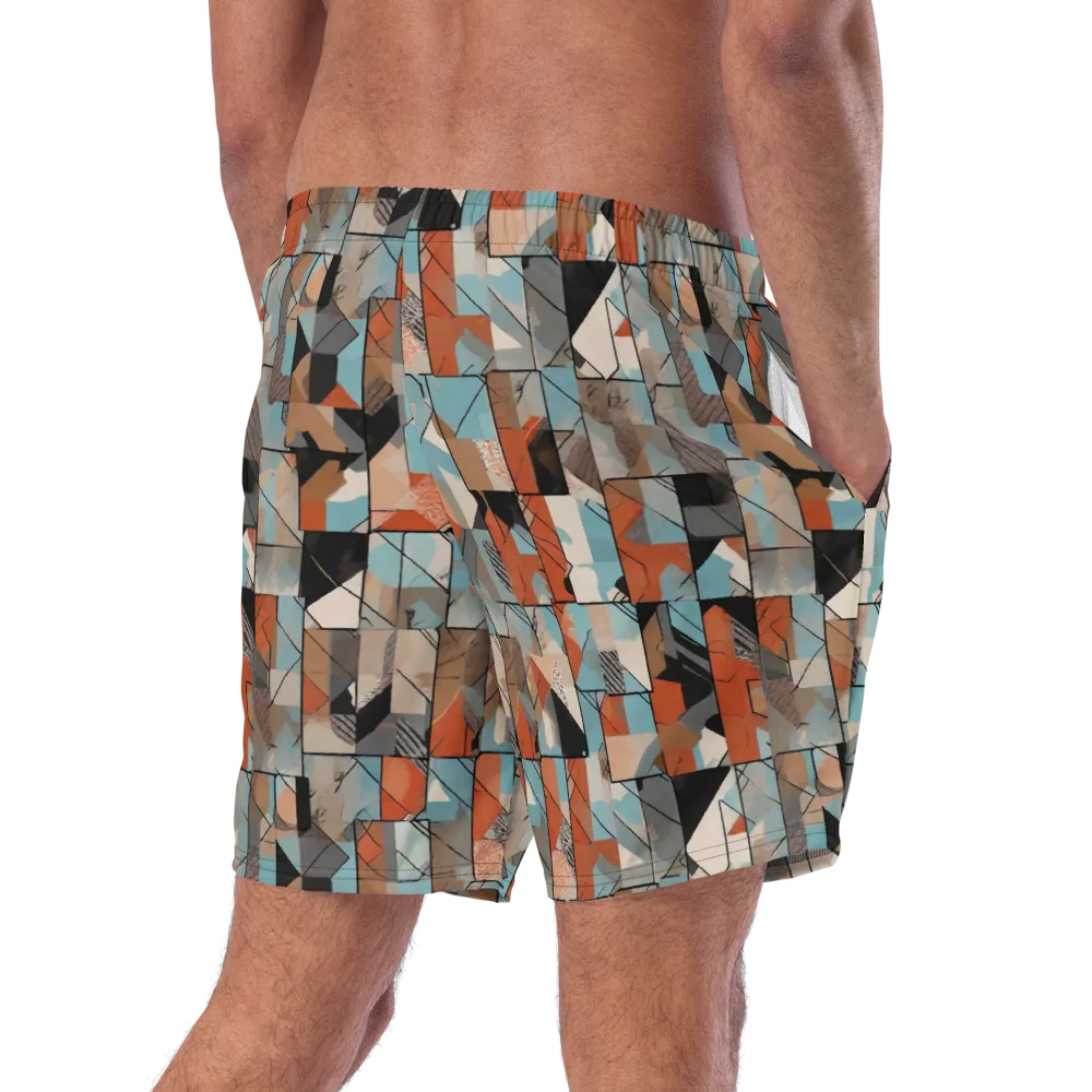 Copper Geometry on Swim Trunks — Right Back