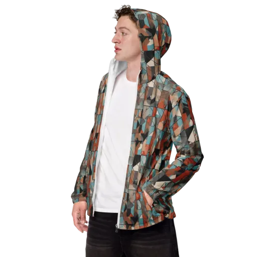 Copper Geometry on a Men's Windbreaker