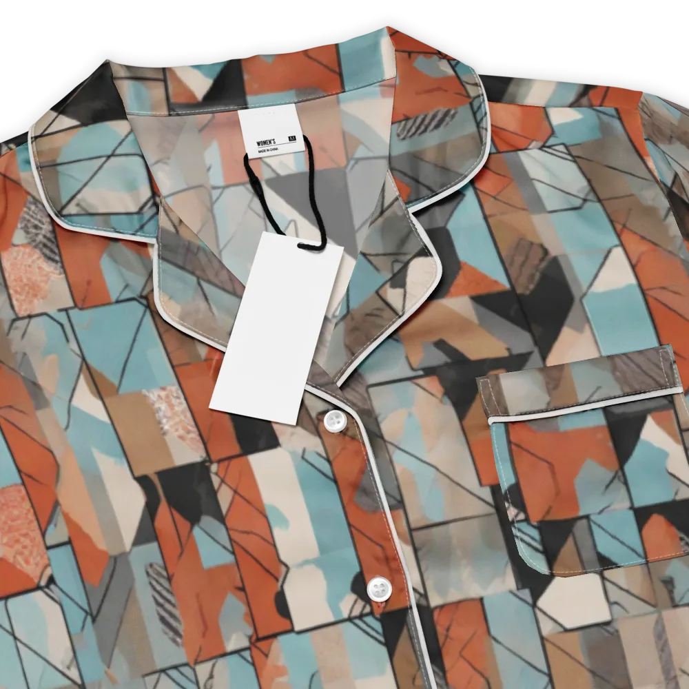 Copper Geometry on Women's Short Sleeve Pajama Top — Product details