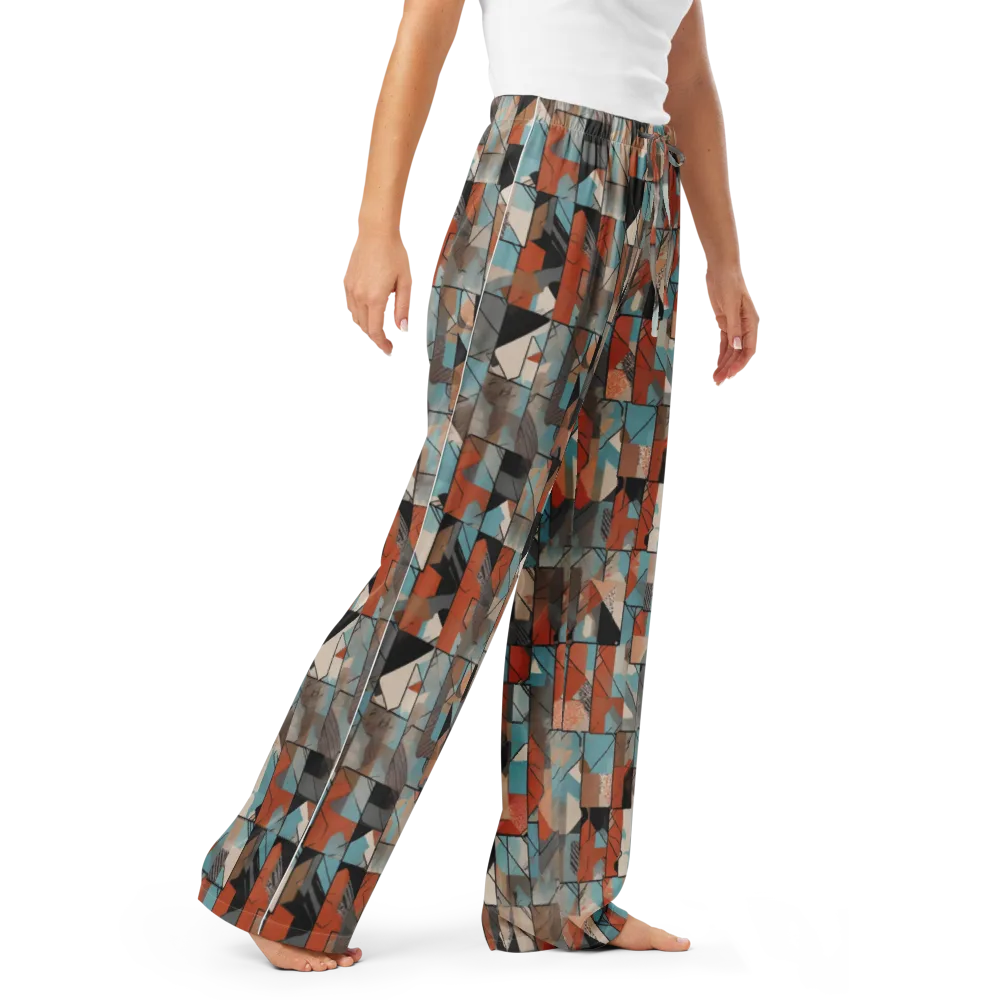 Copper Geometry on Women's Pajama Pants — Right Front