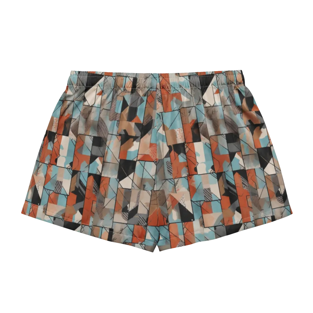 Copper Geometry on Women's Pajama Shorts — Back