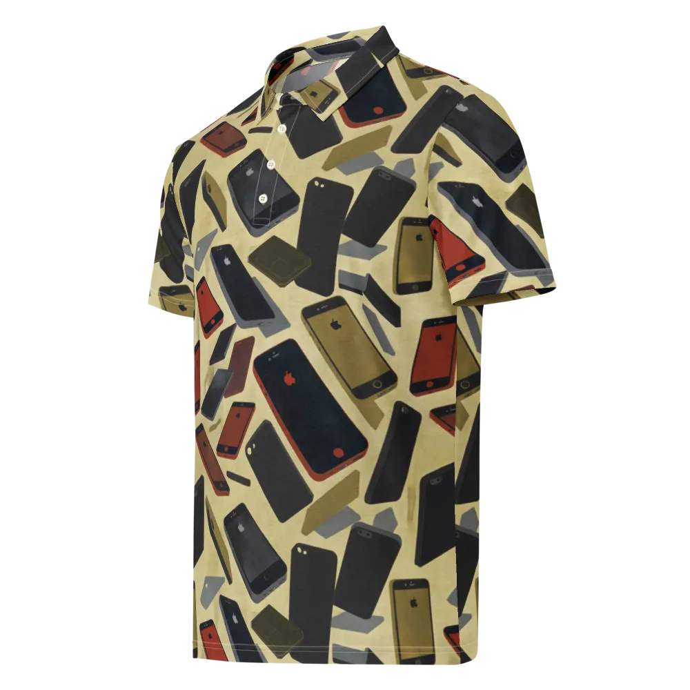 Analog Circuit on Men's Slim Fit Polo Shirt — Left Front
