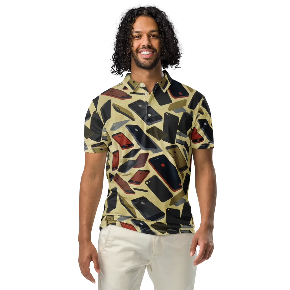 Analog Circuit on Men's Slim Fit Polo Shirt — Front