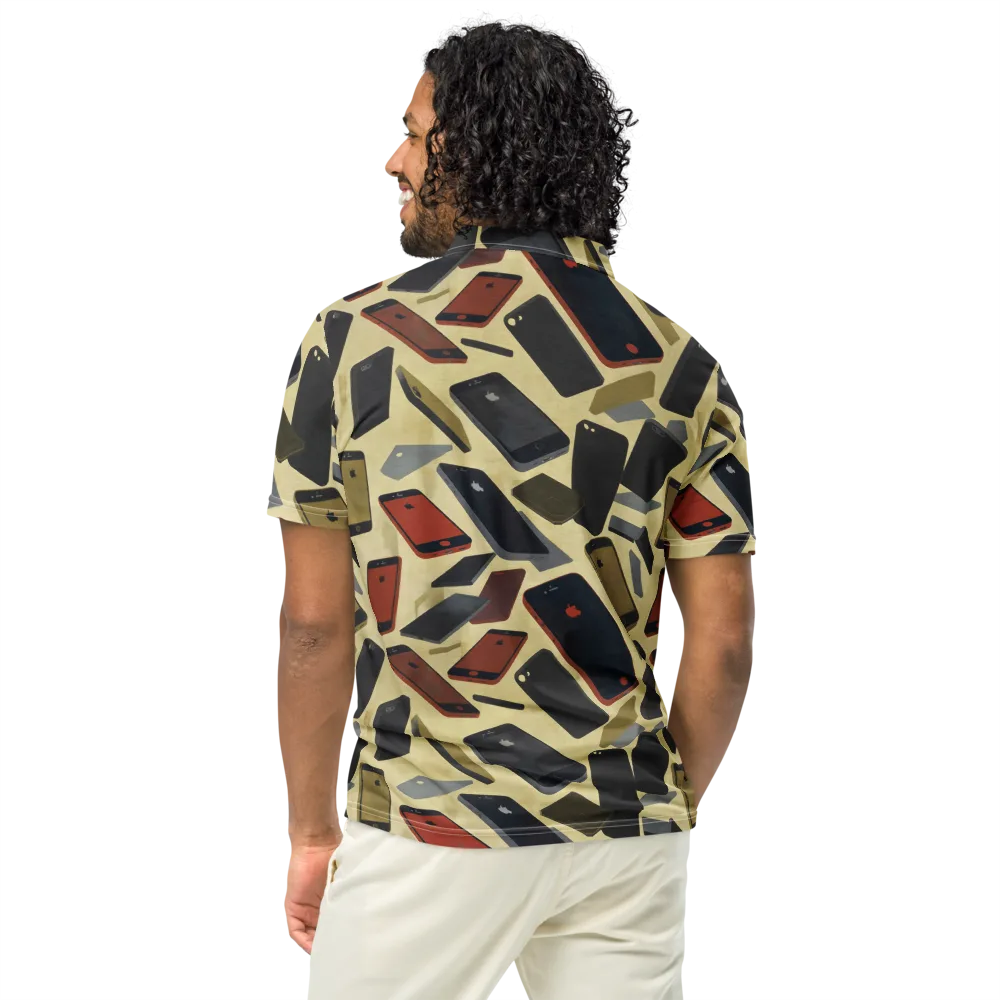 Analog Circuit on Men's Slim Fit Polo Shirt — Back