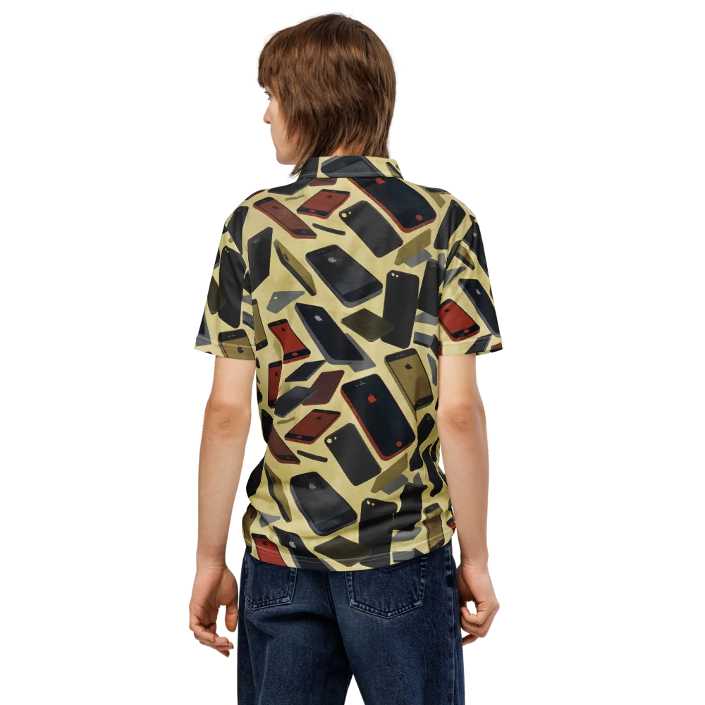 Analog Circuit on Men's Slim Fit Polo Shirt — Back