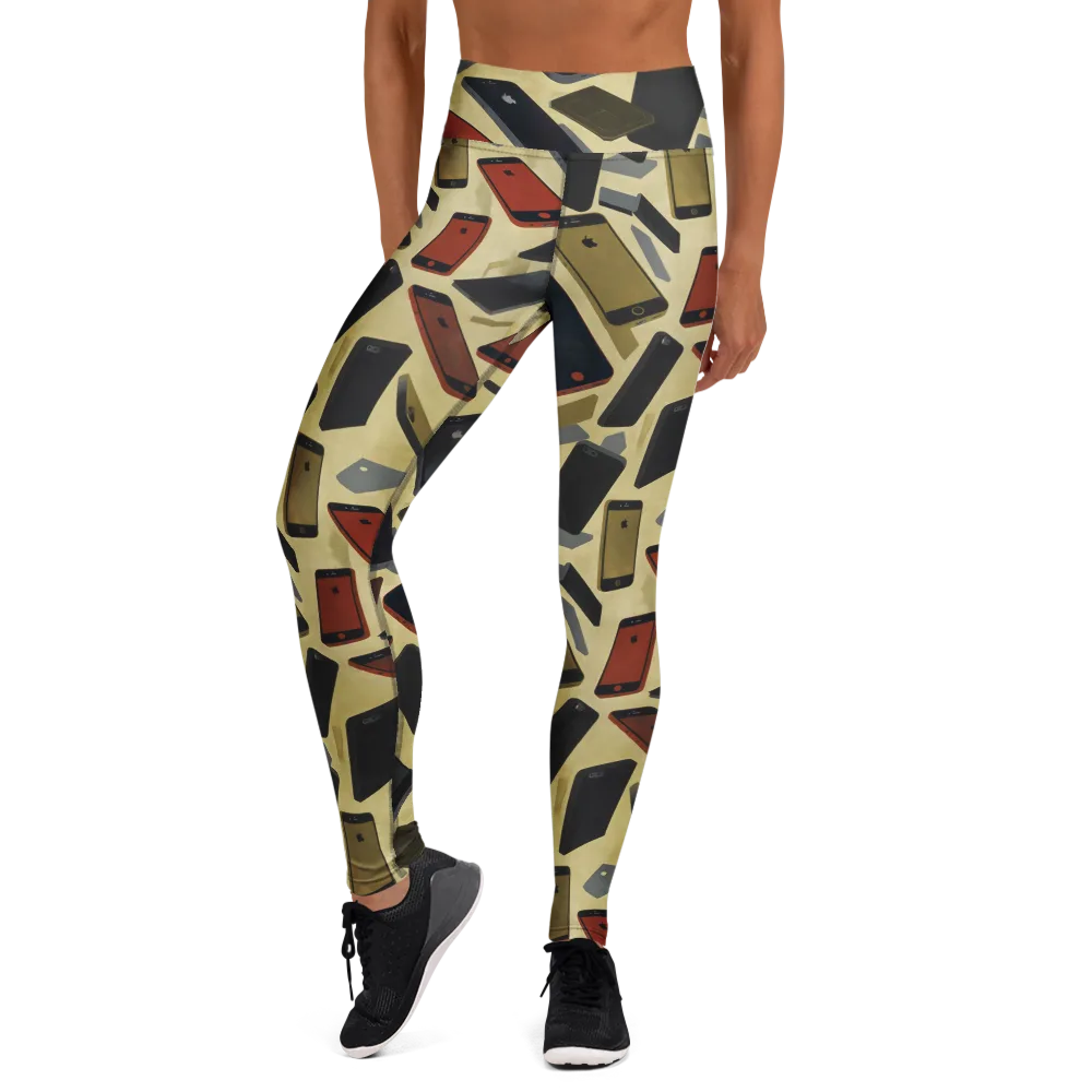 Analog Circuit on Yoga Leggings — Front