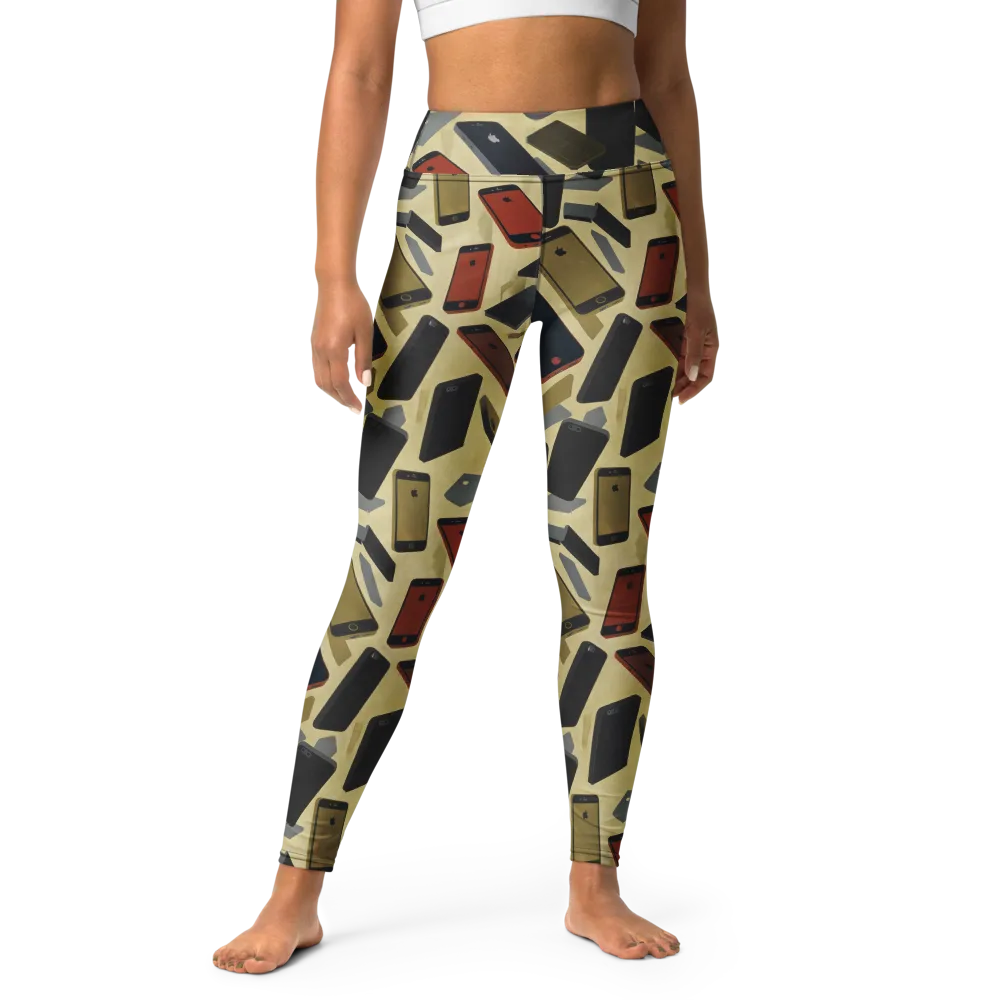 Analog Circuit on Yoga Leggings — Front