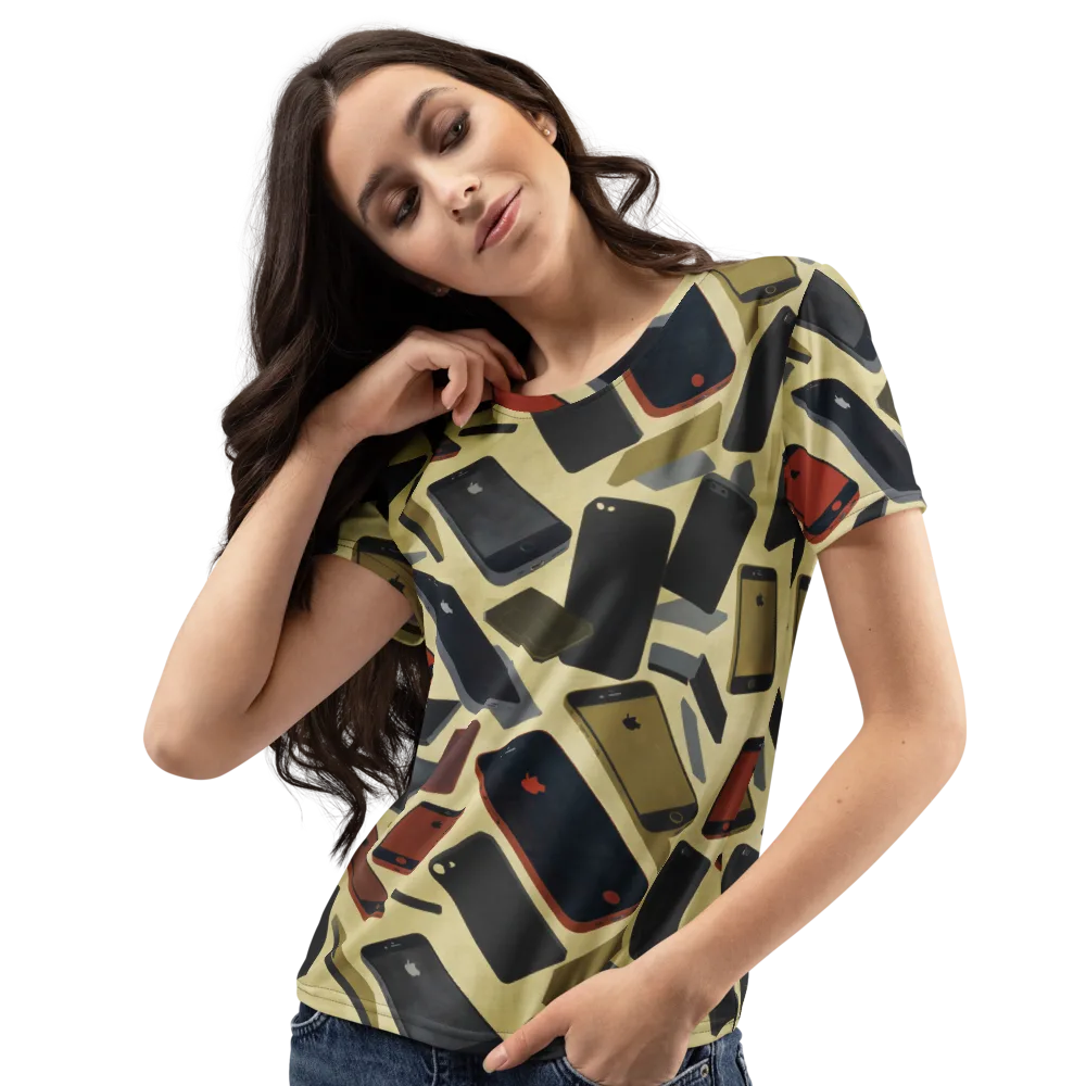 Analog Circuit on Women's Crew Neck T-Shirt — Left Front
