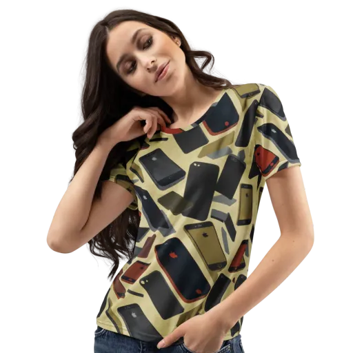 Analog Circuit on a Women's Crew Neck T-Shirt
