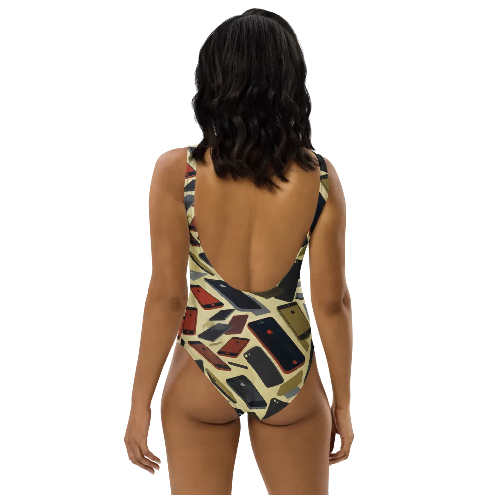 Analog Circuit on One-Piece Swimsuit — Back