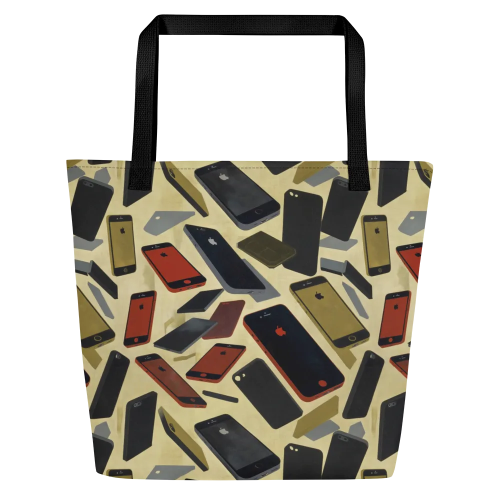 Analog Circuit on Large Tote Bag W/ Pocket — Front