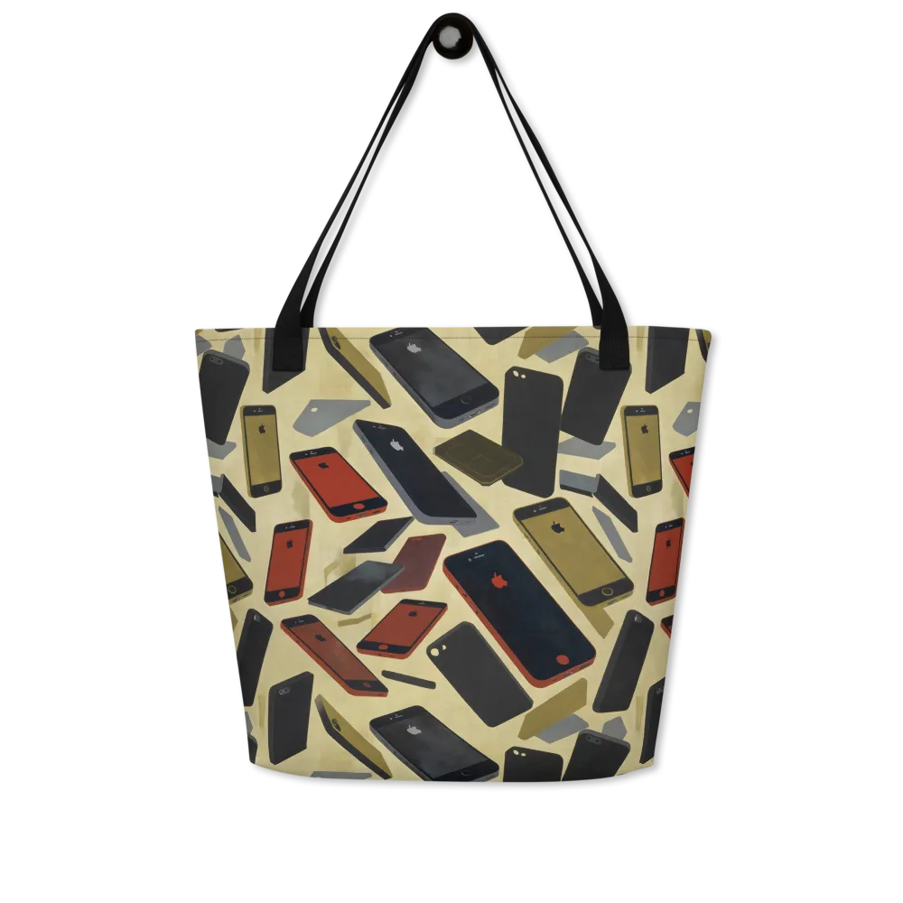 Analog Circuit on Large Tote Bag W/ Pocket — Front