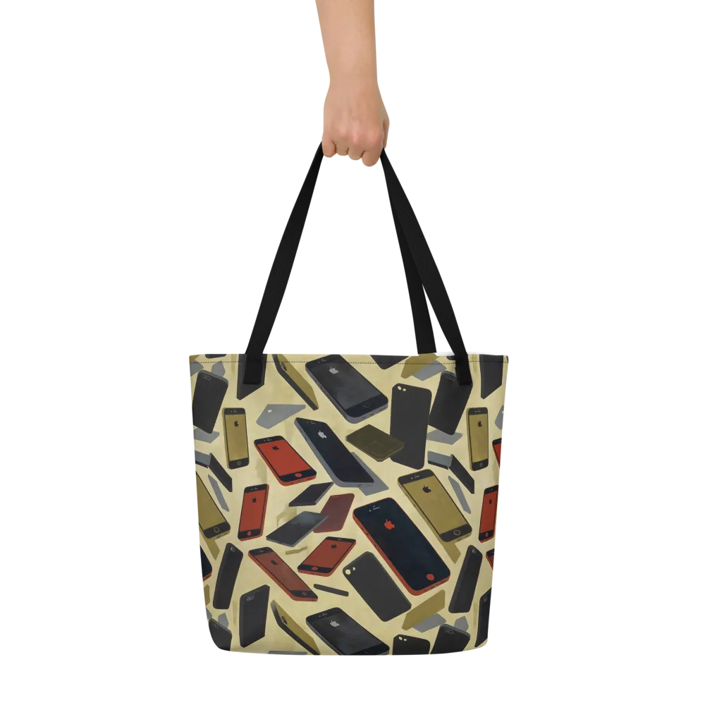 Analog Circuit on Large Tote Bag W/ Pocket — Front