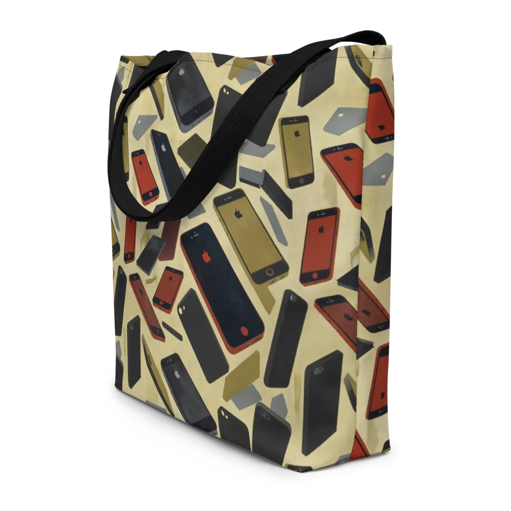 Analog Circuit on Large Tote Bag W/ Pocket — Front