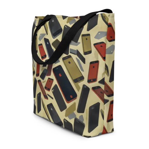 Analog Circuit on a Large Tote Bag W/ Pocket