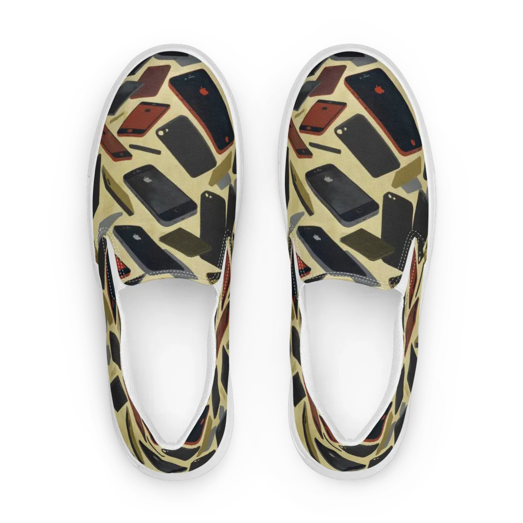 Analog Circuit on Women's Slip-On Canvas Shoes — Front