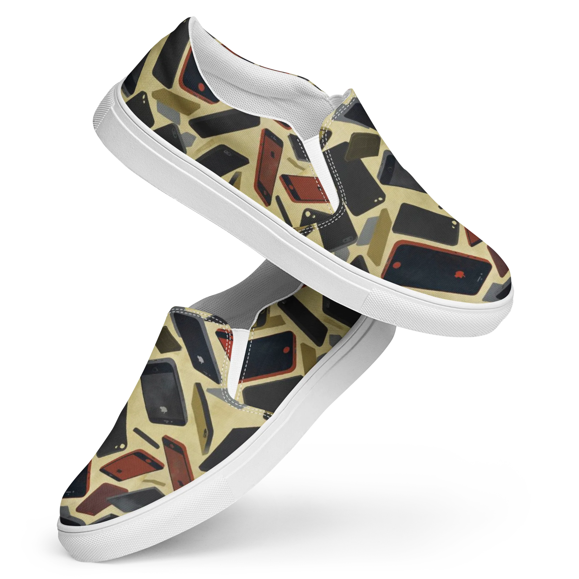 Analog Circuit on Women's Slip-On Canvas Shoes — Front