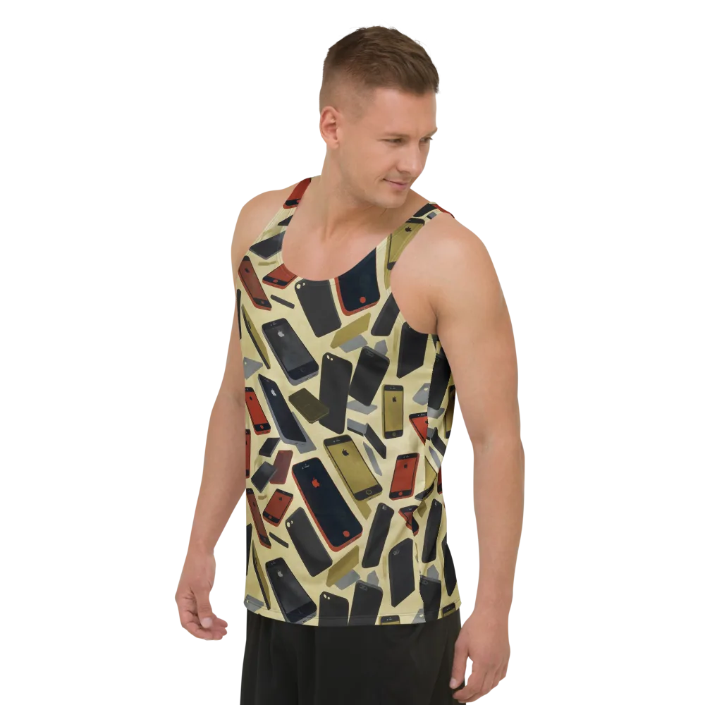 Analog Circuit on Men's Tank Top — Left Front