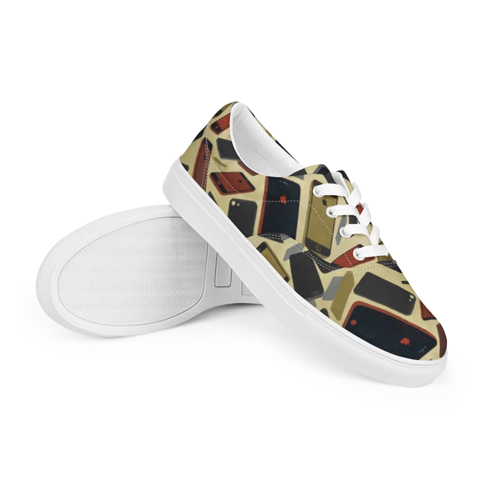 Analog Circuit on Men's Lace-Up Canvas Shoes — Right Front