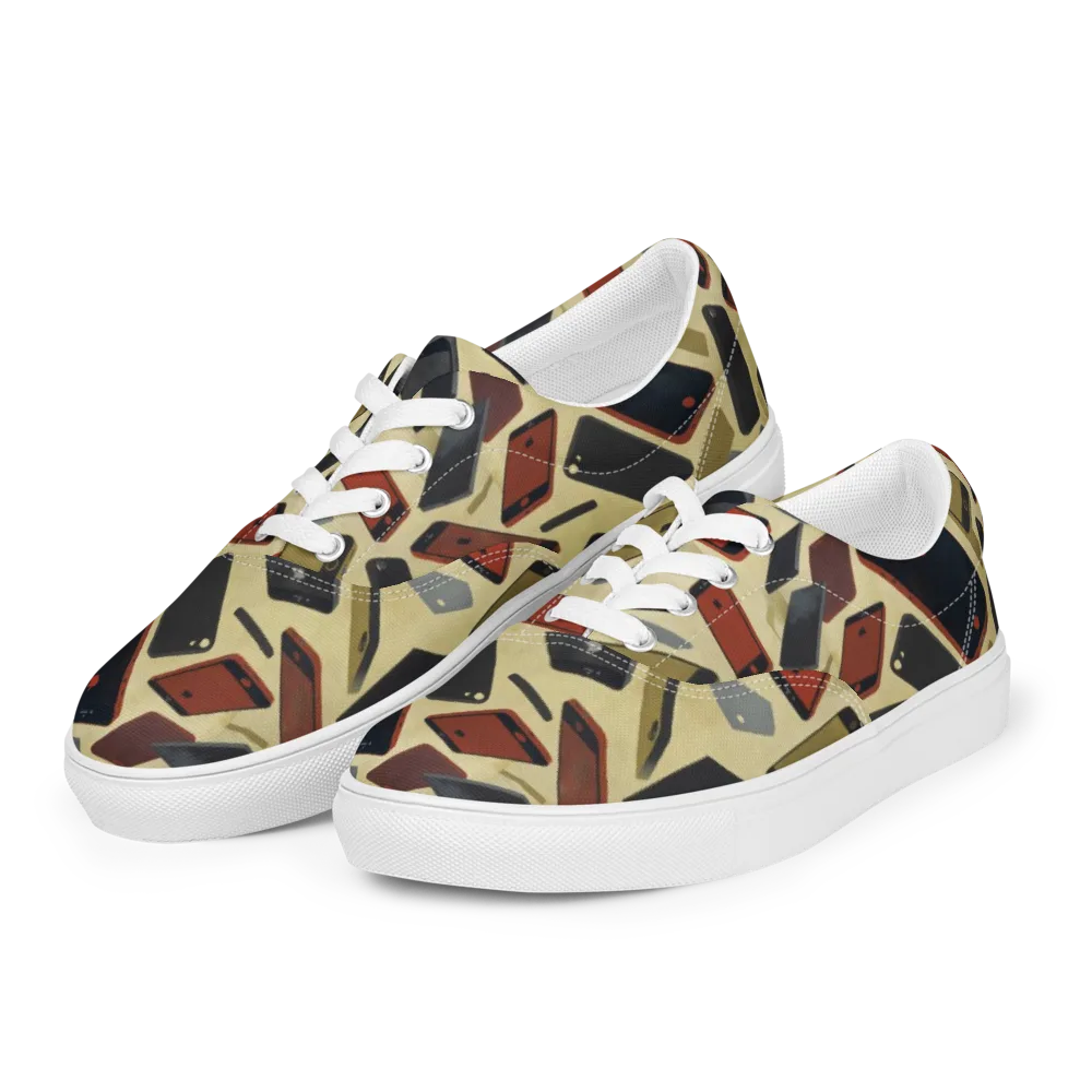 Analog Circuit on Men's Lace-Up Canvas Shoes — Left Front