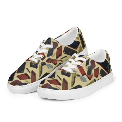 Analog Circuit on a Men's Lace-Up Canvas Shoes
