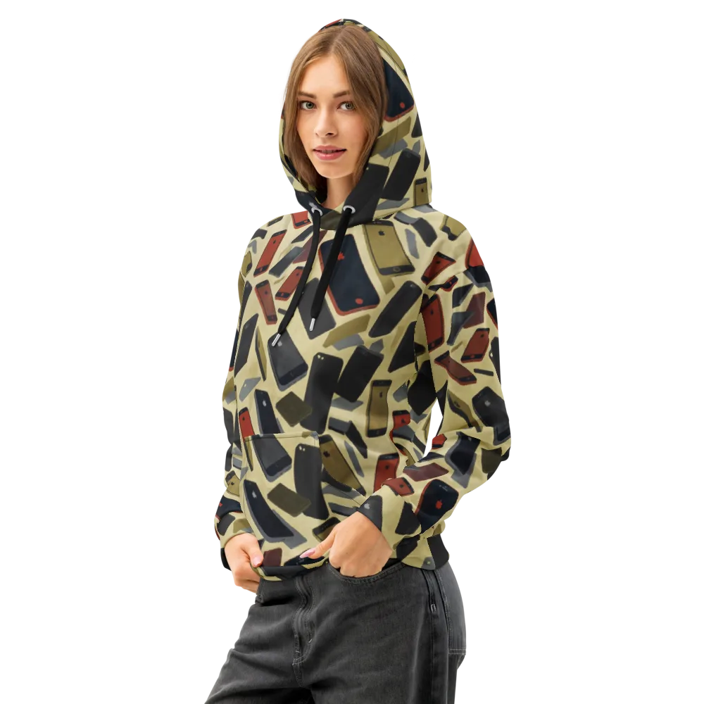 Analog Circuit on Cotton Hoodie — Left Front