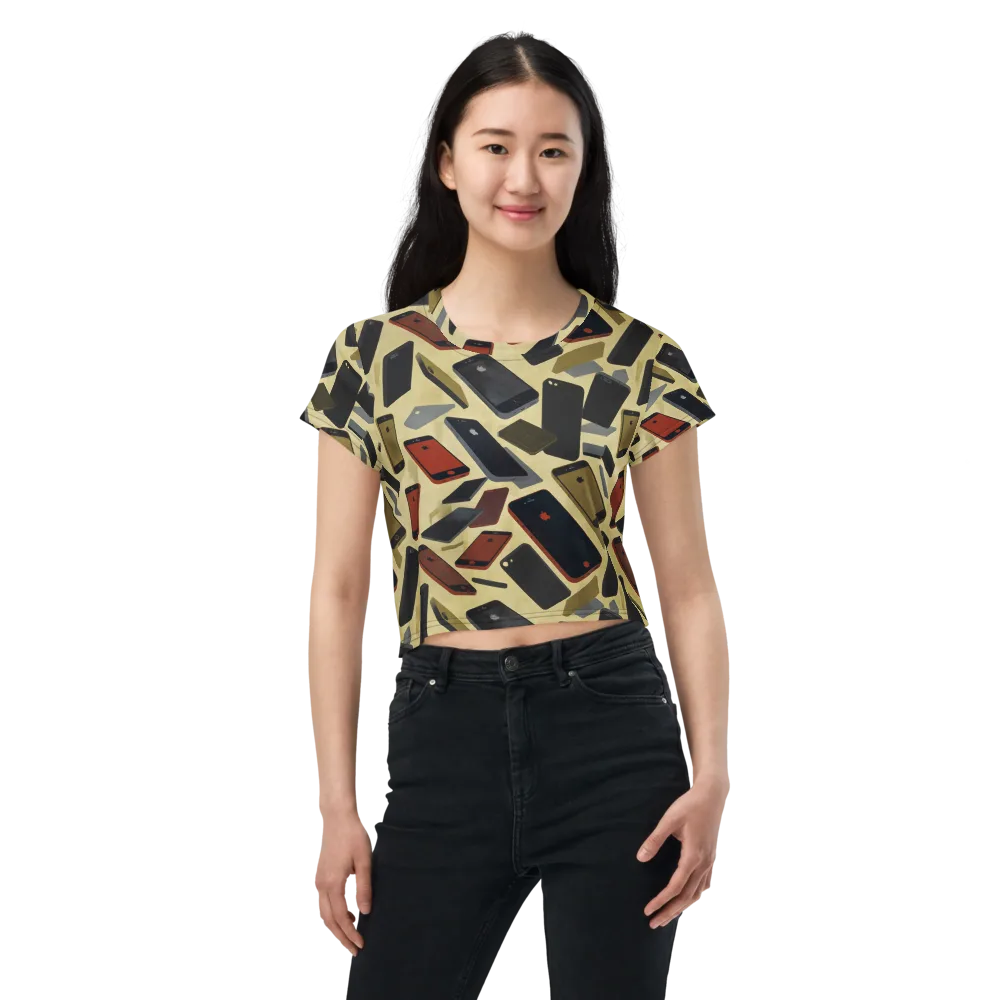 Analog Circuit on Crop Tee — Front