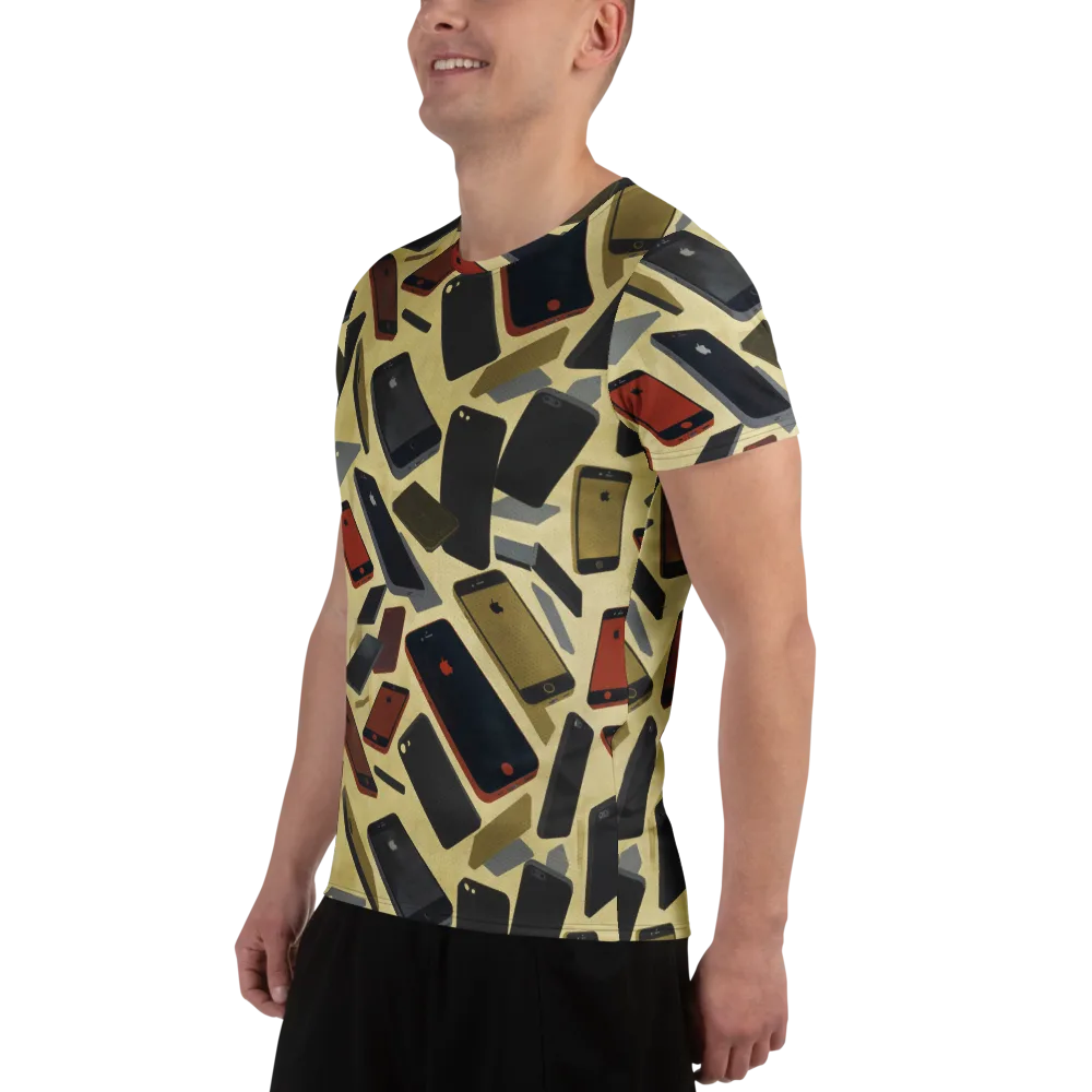 Analog Circuit on Men's Athletic T-Shirt — Left