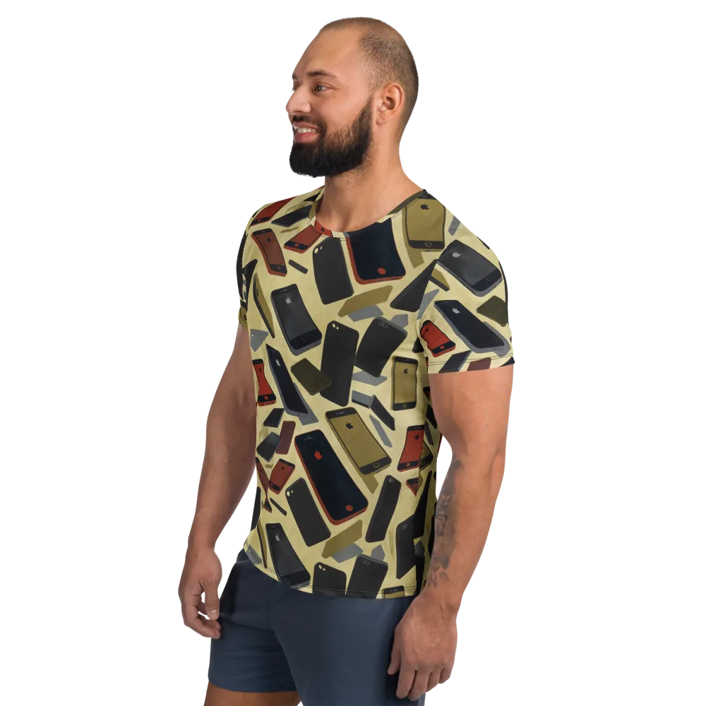 Analog Circuit on Men's Athletic T-Shirt — Left