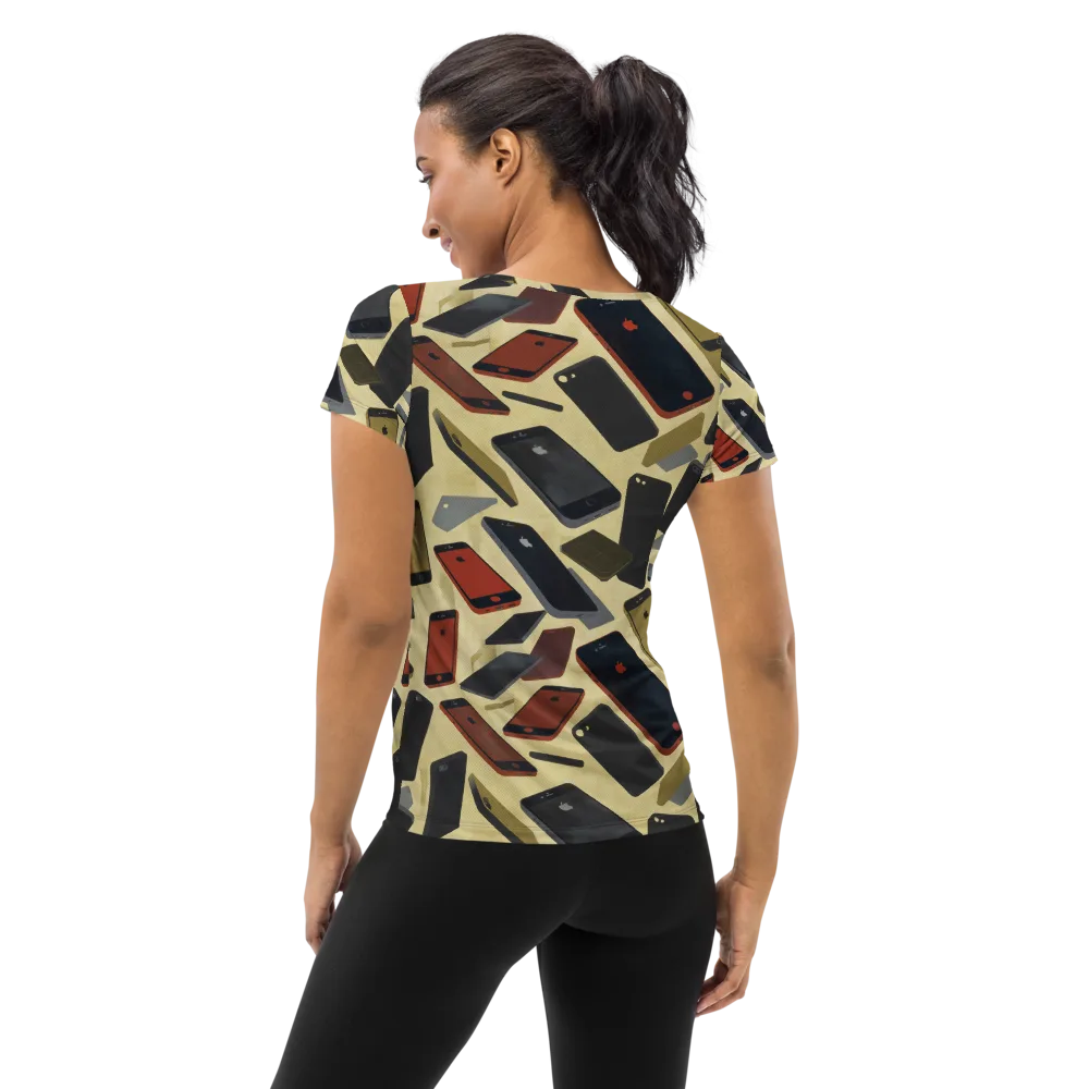 Analog Circuit on Women's Athletic T-Shirt — Back