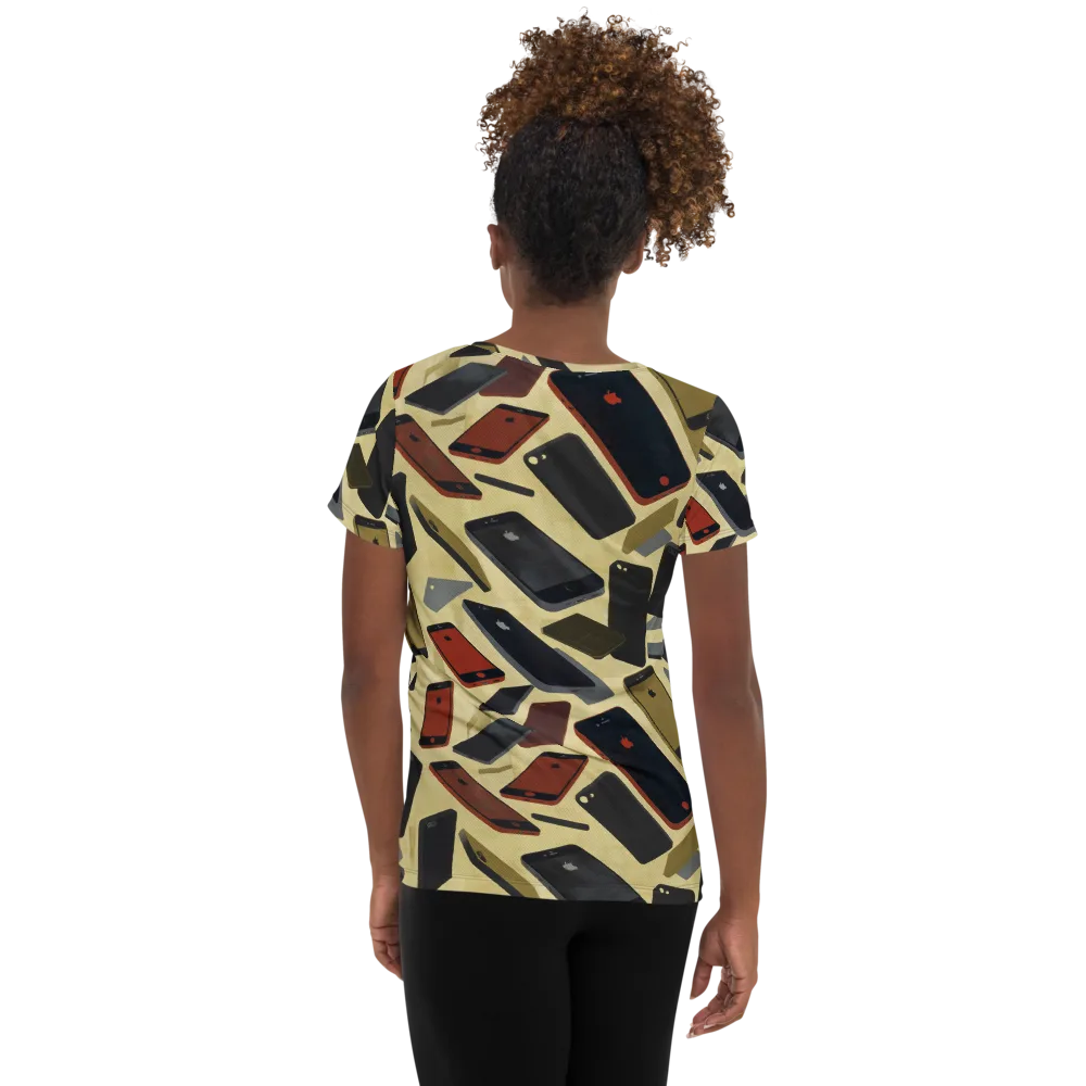 Analog Circuit on Women's Athletic T-Shirt — Back