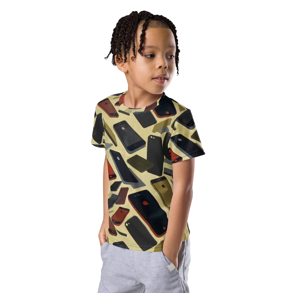 Analog Circuit on Kids Crew Neck T-Shirt — Left Front