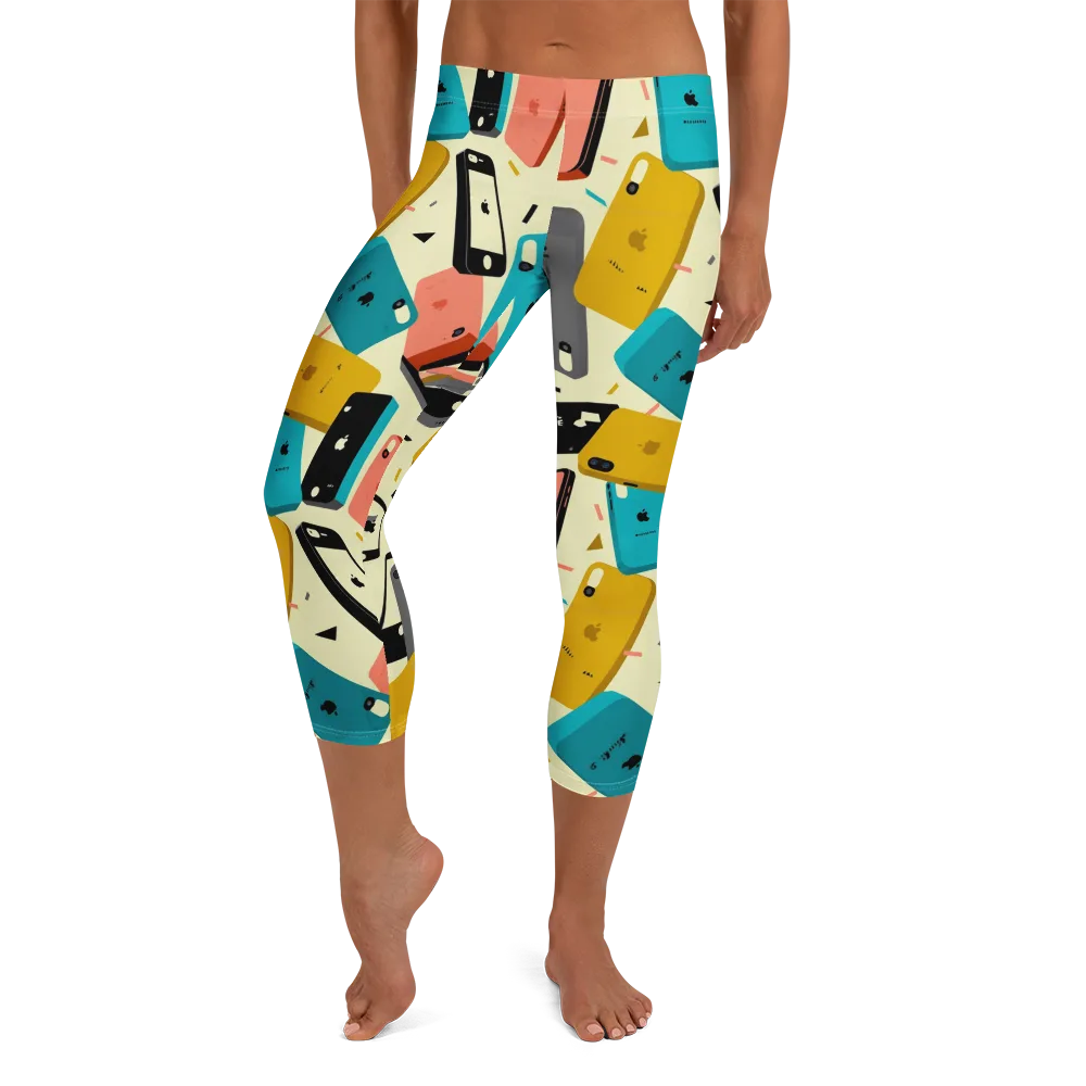 Signal Shuffle on Capri Leggings — Front