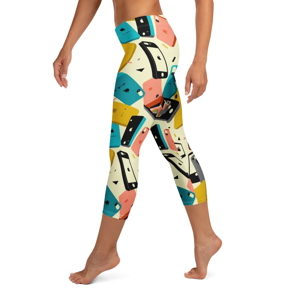 Signal Shuffle on Capri Leggings — Left