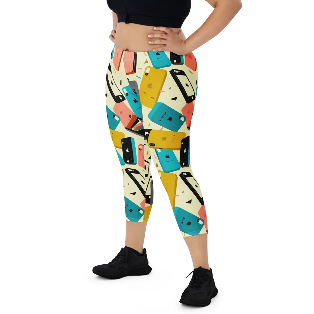 Signal Shuffle on Capri Leggings — Front
