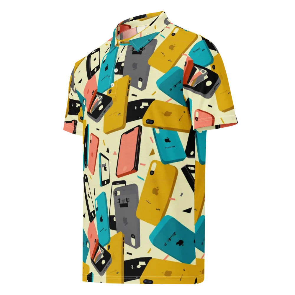 Signal Shuffle on Men's Slim Fit Polo Shirt — Left Front