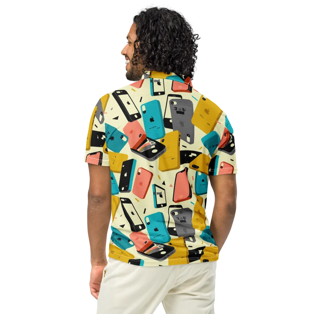 Signal Shuffle on Men's Slim Fit Polo Shirt — Back
