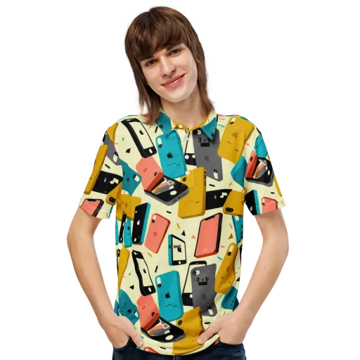Signal Shuffle on a Men's Slim Fit Polo Shirt
