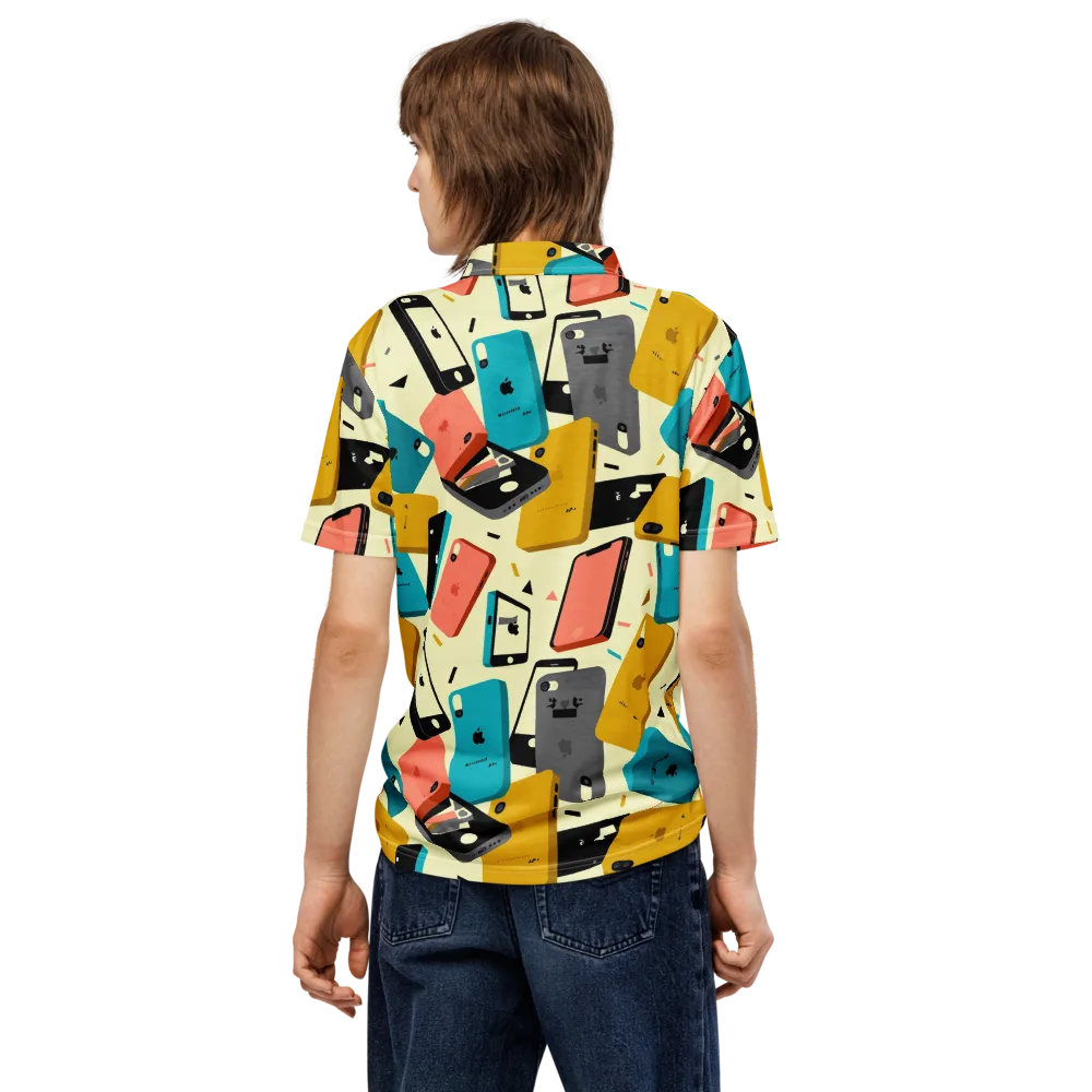 Signal Shuffle on Men's Slim Fit Polo Shirt — Back