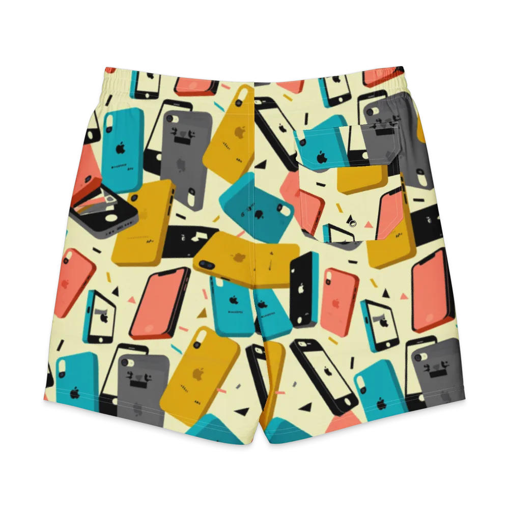 Signal Shuffle on Men's Board Shorts — Back