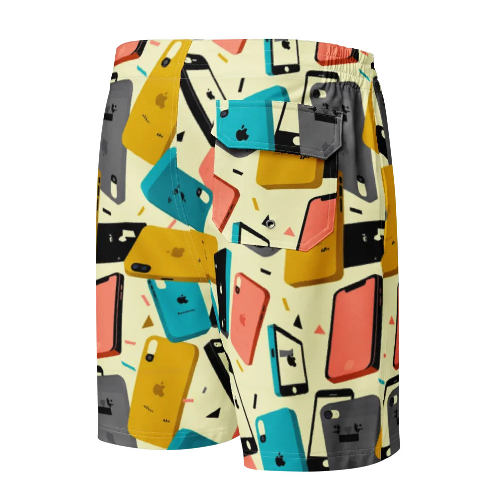 Signal Shuffle on Men's Board Shorts — Back