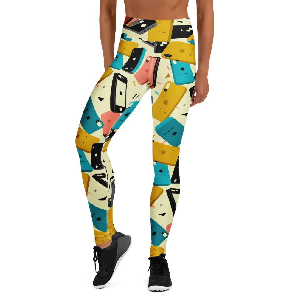 Signal Shuffle on Yoga Leggings — Front