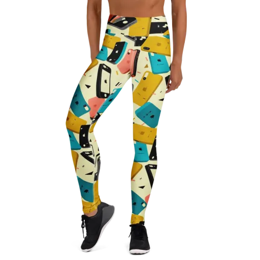 Signal Shuffle on a Yoga Leggings
