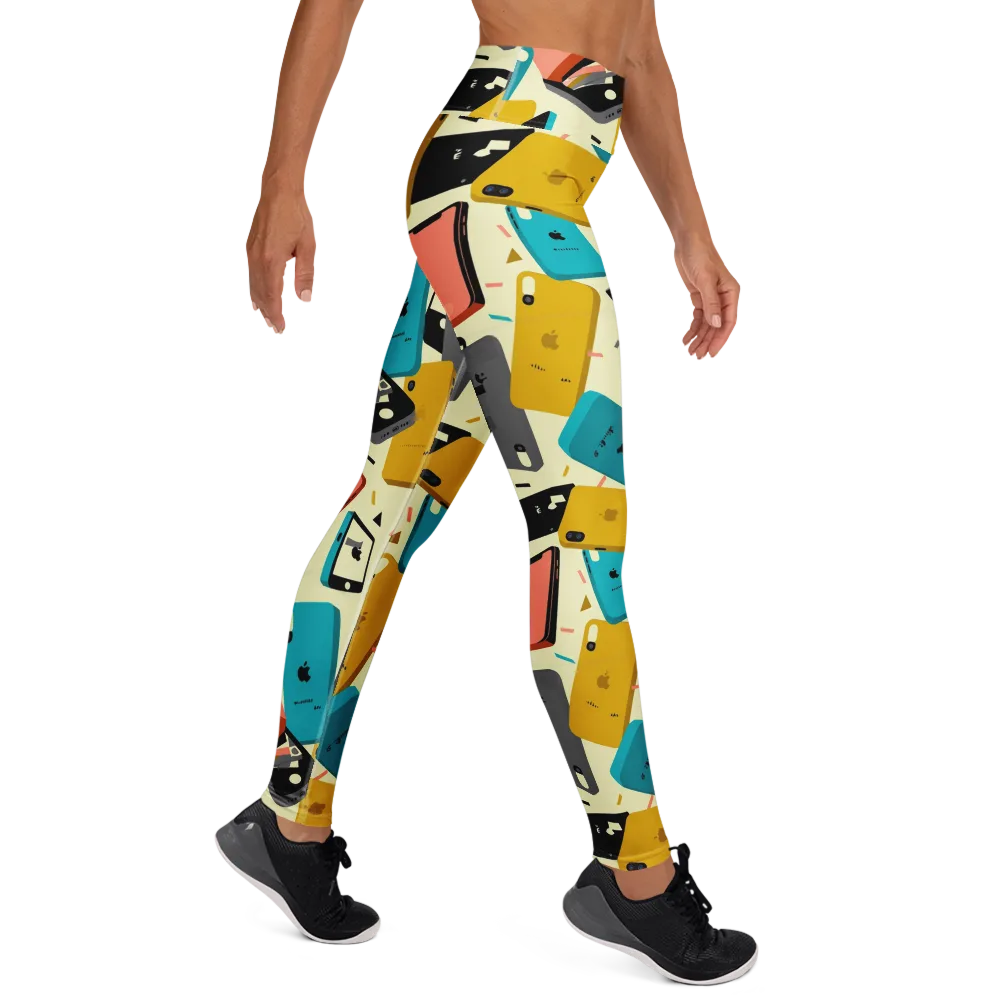 Signal Shuffle on Yoga Leggings — Right